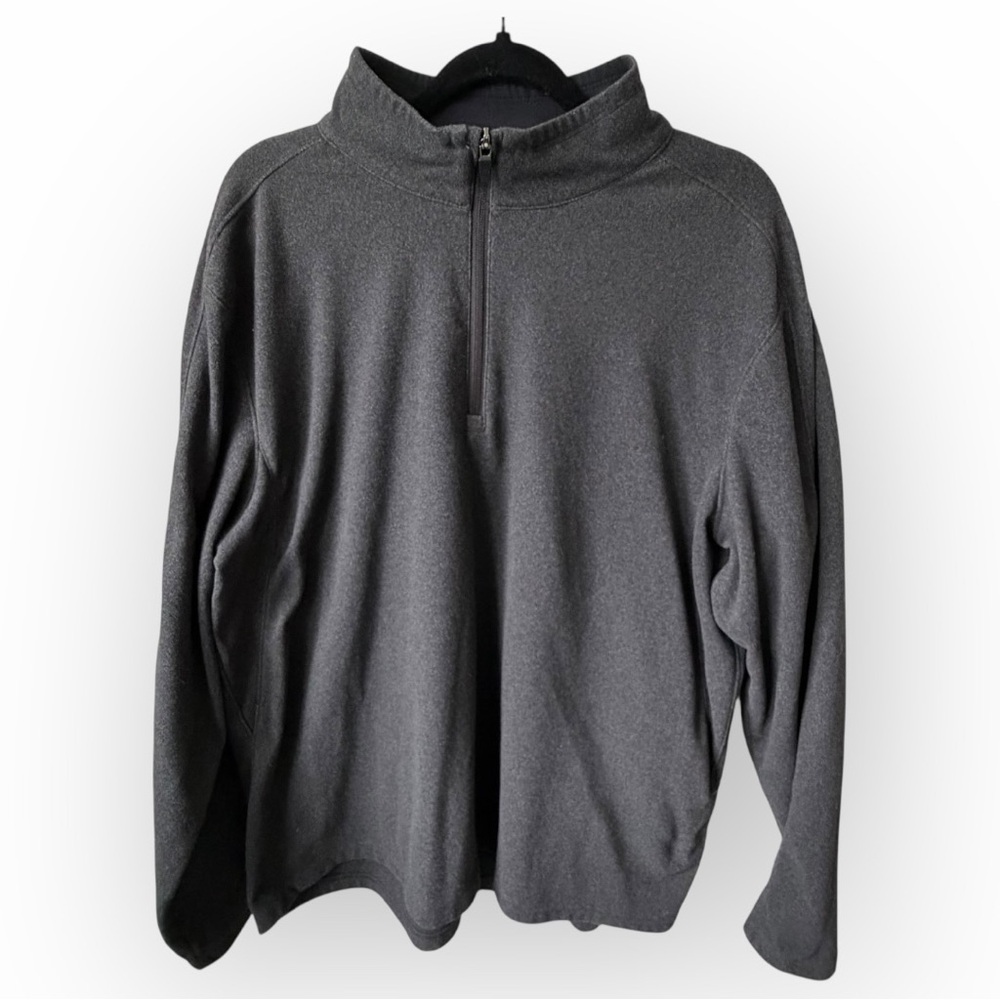 Mondetta Men’s Charcoal Quarter-Zip Fleece Pullover XL Outdoor Layer